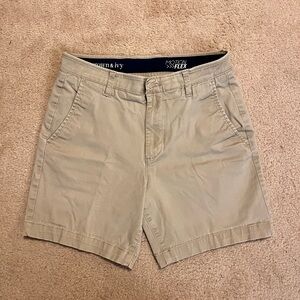 Crown & Ivy Motion Flex Khaki Shorts Size 30